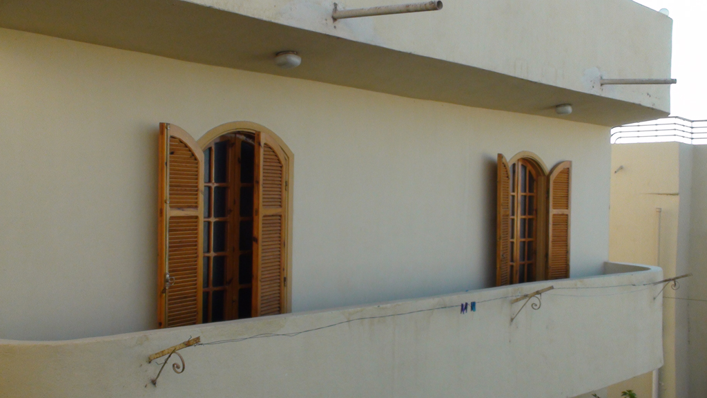 Balcon des chambres de l'étage de la suite Toutankhamon.