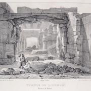 LITHOGRAPHIE EGYPTE DE BUSSIERRE 1829 QOURNAH THEBES