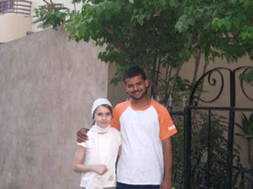 Angèle avec Ahmed en mai 2008.