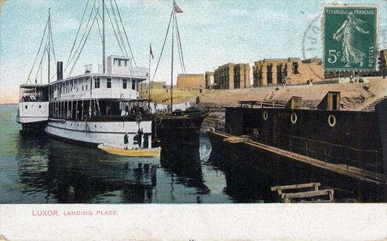 La corniche et le temple de Louxor - Début XXème siècle.