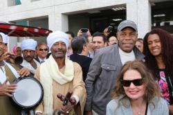 Dany Glover à l'aéroport de Louxor