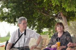 Yves et Anne-Marie au bord du Nil de la rive Ouest de Louxor.