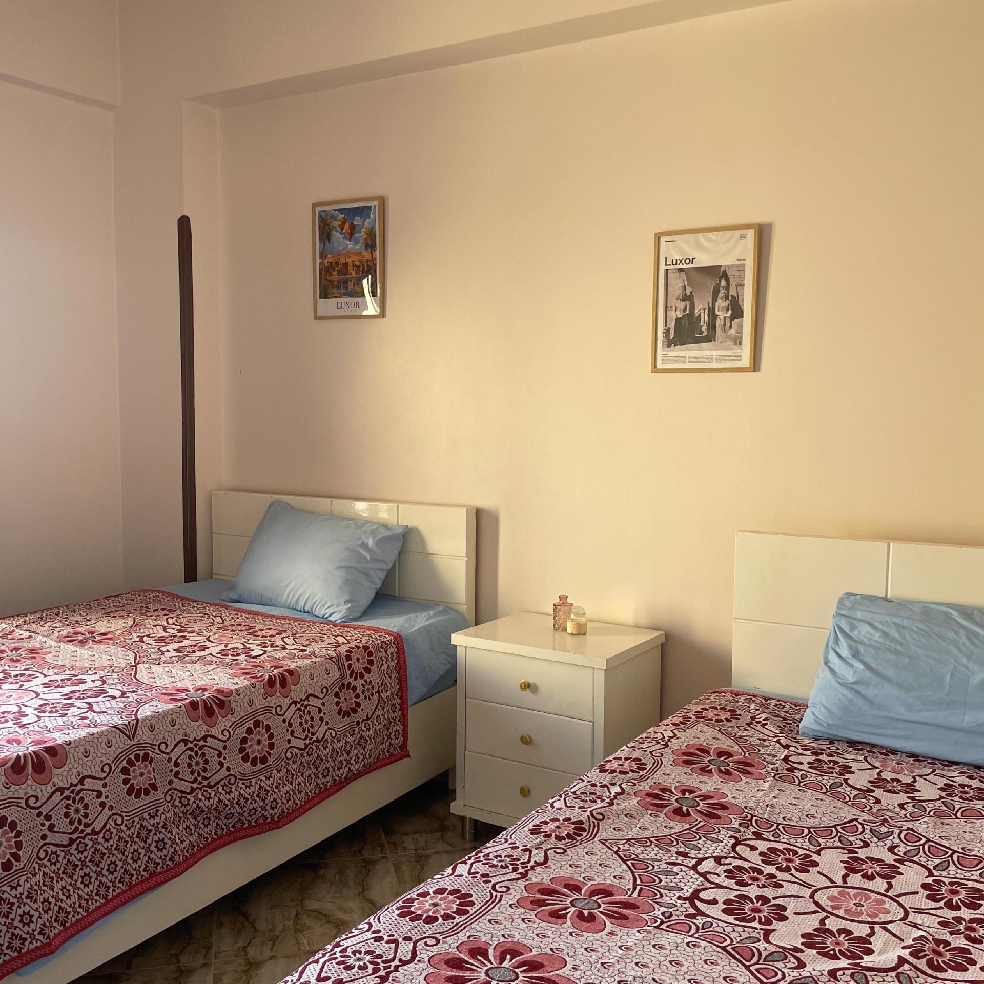 Chambre lits doubles avec balcon