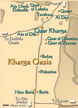 Carte oasis de Kharga