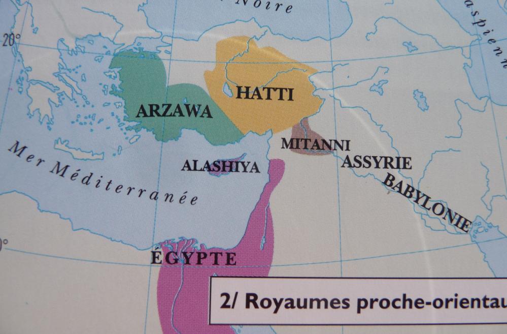 Carte de l'Asie au temps d'Amenhotep III (Atlas de l'Egypte ancienne,