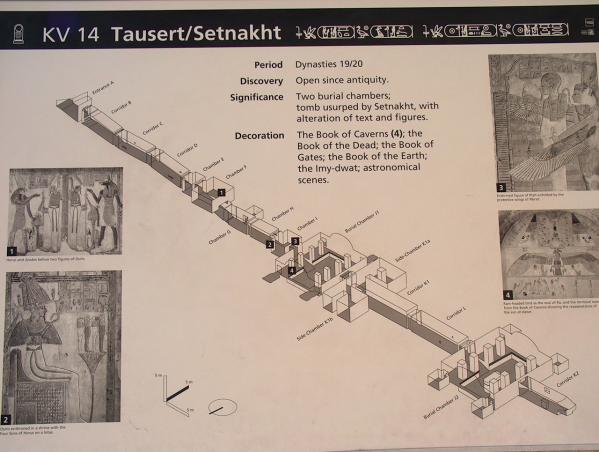 KV14 - Tombe de Taousert et réutilisé et agrandi pour Sethnakht